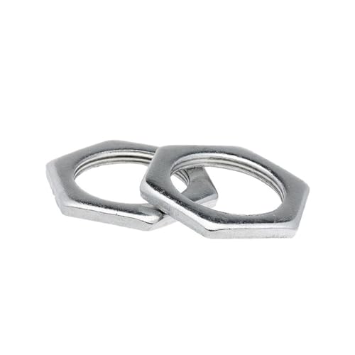 SEIDER M6 M8 M10 M12 M14 M16 M18 Dünne Sechskantmutter Feingewinde Eisen verzinkt Kleine Sechskant-Flachmutter Kohlenstoffstahl-Hardware-Befestigung(M10x0.75x3 50PCS) von SEIDER