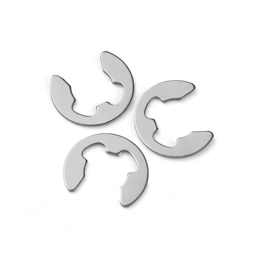 TULDYS M2 M2.5 M3 M3.5 M4 M5 M6 M7 M8 M9 M10 316 Edelstahl E Clip Sicherungsring Sicherungsring Unterlegscheibe for Wellenbefestigung(M6-30PCS) von SEIDER