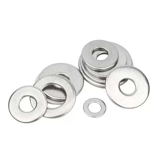 TULDYS 2-100 Stück 304 Edelstahl-Unterlegscheibe M1.6 M2 M2.5 M3 M4 M5 M6 M8 M10 M12 M14-M22 Metalldichtung Meson-Abdichtung Unterlegscheiben Spacer Shim(M10x20x1.2 x10pcs) von SEIDER
