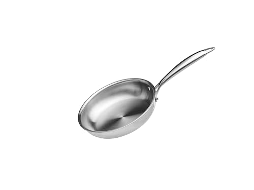 SEIDO Bratpfanne aus Edelstahl, 20 cm, Kochgeschirr, perfekt für: Induktions-, Gas- und Keramikkochfelder. Unbeschichtet, PFOA-frei von SEIDO
