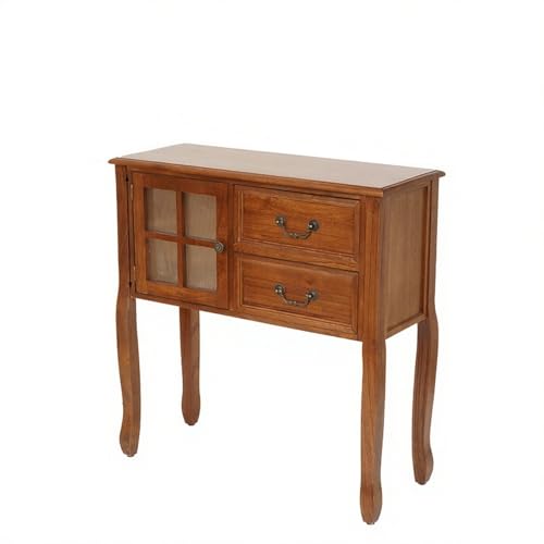 Eingangstisch aus Massivholz mit Schubladen und offenem Ablagefach, Eingangstisch für Wohnzimmer, schmaler Beistelltisch, moderner Konsolen-Sofatisch, Eingangstisch, Flurtisch, Tisch hinter der Couch( von SEIFE