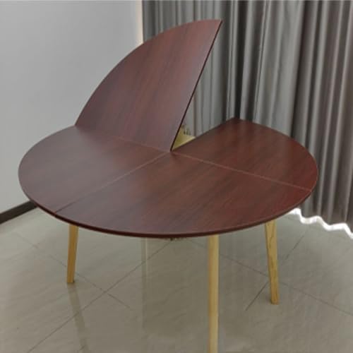 Großer Faltbarer runder Tischplatten-Extender, runder Klapptisch 48 Zoll, Tischplatten-Ersatz, temporärer Extender,Tischplatte für den Außenbereich(Teak,140cm/55.1in) von SEIFE