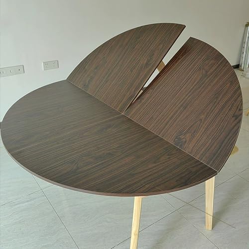 Großer Faltbarer runder Tischplatten-Extender, runder Klapptisch 48 Zoll, Tischplatten-Ersatz, temporärer Extender,Tischplatte für den Außenbereich(Walnut,200cm/78.7in) von SEIFE