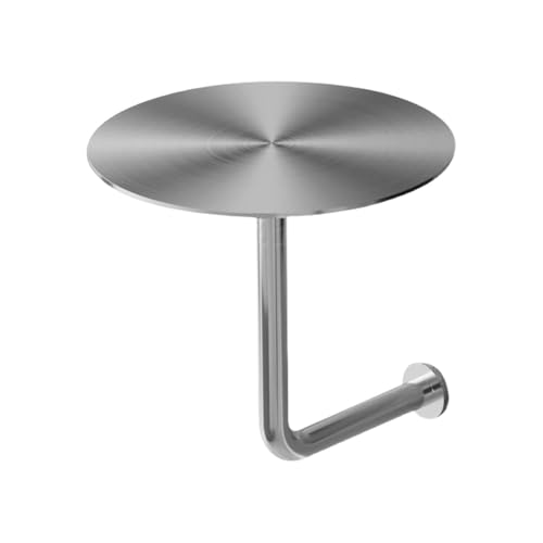 Kleiner runder Klapptisch aus Edelstahl zur Wandmontage, schwebender Schreibtisch, platzsparender moderner runder Pub-Bartisch für Cafés, drinnen/draußen(L-Type,50cm/19.6in) von SEIFE
