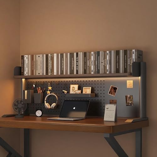 SEIFE 1/2-lagige Metallklemme auf Schreibtisch-Organizer-Regal, Bücherregal für Wohnheime, Schreibtisch-Aufbewahrungsregal, Bücherregal zum Anheben des Schreibtischs(Black,38 * 100cm/14.9 * 39.3in) von SEIFE