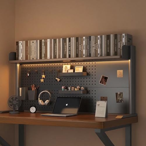 SEIFE 1/2-lagige Metallklemme auf Schreibtisch-Organizer-Regal, Bücherregal für Wohnheime, Schreibtisch-Aufbewahrungsregal, Bücherregal zum Anheben des Schreibtischs(Black,63 * 100cm/24.8 * 39.3in) von SEIFE