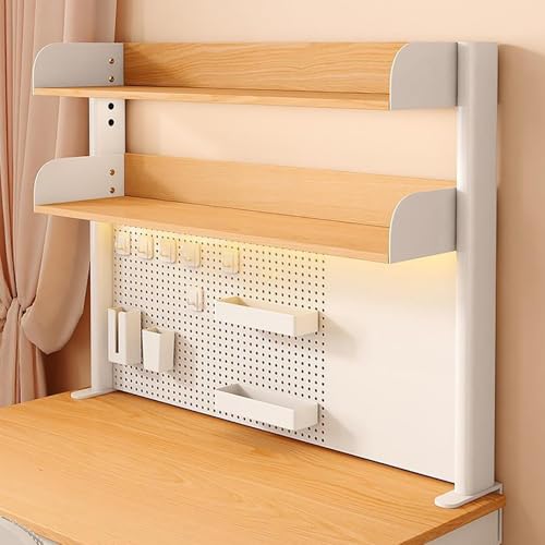 SEIFE 2-lagiges Klemmregal für Schreibtisch-Organizer, Bücherregal für Wohnheime(Wood,95 * 63 cm/37.4 * 24.8in) von SEIFE