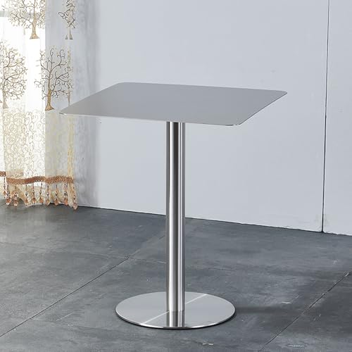 SEIFE Runder Esstisch, Edelstahl-Beistelltisch, Runder Stehtisch Moderner Bistro-Stehtisch, Edelstahl-Cocktailtisch Frühstückstisch Geeignet für Wohnzimmer Restaurant Küche Café(Square,70cm/27.5in) SEIFE Runder Esstisch, Edelstahl-Beistelltisch, Runder Stehtisch Moderner Bistro-Stehtisch, Edelstahl-Cocktailtisch Frühstückstisch Geeignet für Wohnzimmer Restaurant Küche Café(Square,70cm/27.5in) von SEIFE