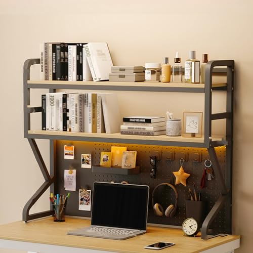SEIFE Schreibtisch-Bücherregal für Studentenwohnheime(Black Double Layer,110cm/43.3in) von SEIFE