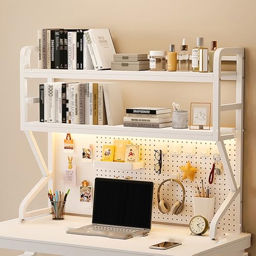 SEIFE Schreibtisch-Bücherregal für Studentenwohnheime(White Double Layer,50 cm/19.6in) von SEIFE