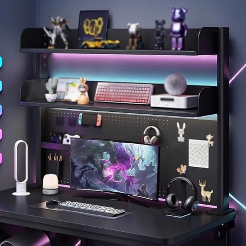 SEIFE Schwarze Klemme am Schreibtisch-Organizer-Regal, Schreibtisch-Bücherregal, Bücherregal für Wohnheime, Schreibtisch-Aufbewahrungsregal(95 * 60 cm/37.4 * 23.6in) von SEIFE
