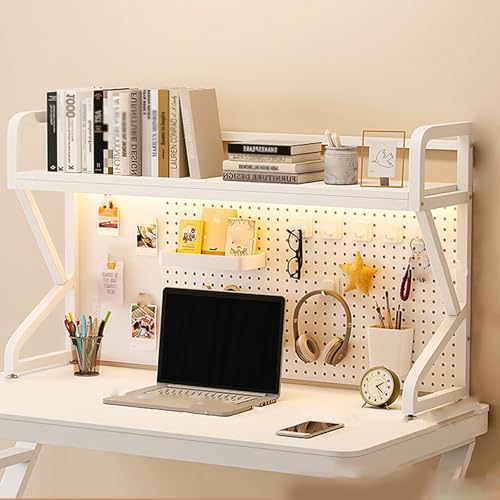 Schreibtisch-Bücherregal für Studentenwohnheime(White Single Layer,130cm/51.1in) von SEIFE