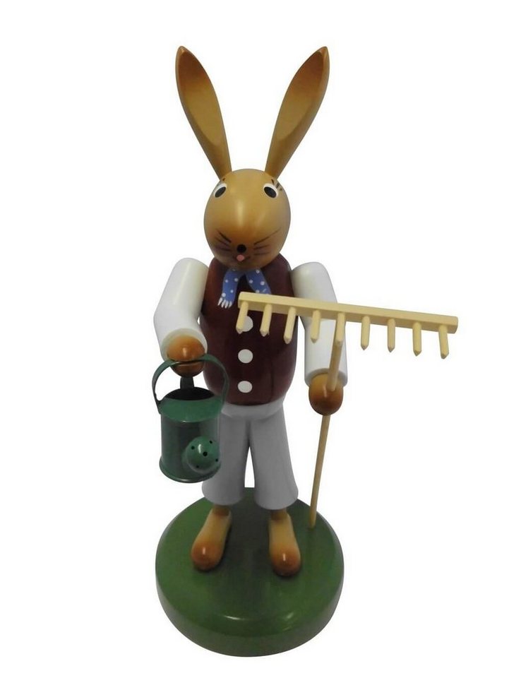 SEIFFEN.COM by Nestler Osterhase Hase mit Rechen und Gießkanne, 28 cm von Nestler-Seiffen, Original von Nestler-Seiffen!, Osterhase I Osterhasen von SEIFFEN.COM by Nestler