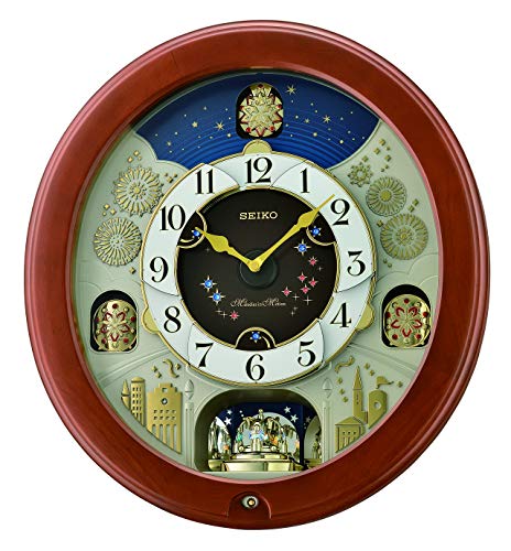 SEIKO Melodies in Motion Wanduhr mit drehbarem Pendel, Holz, braun, 15,2 x 53,4 x 49,5 cm SEIKO Melodies in Motion Wanduhr mit drehbarem Pendel, Holz, braun, 15,2 x 53,4 x 49,5 cm von Seiko