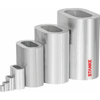 Seilwerk Stanke - 25x Alu Pressklemme Größe 4 Seilklemme Drahtseilklemme Aluminium Presshülse von SEILWERK STANKE