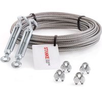 Rankhilfe Edelstahldrahtseil 100m V4A Edelstahlseil 4mm 7x7, 2x Spannschloss verzinkt M6 Haken+Öse, 4x Bügelformklemme V4A - set 4 - Seilwerk Stanke Rankhilfe Edelstahldrahtseil 100m V4A Edelstahlseil 4mm 7x7, 2x Spannschloss verzinkt M6 Haken+Öse, 4x Bügelformklemme V4A - set 4 - Seilwerk Stanke von SEILWERK STANKE