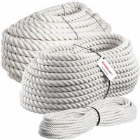 Seilwerk Stanke - Baumwollschnur 12mm, Baumwollkordel Baumwollseil für Vorhänge, handgedreht, 20m von SEILWERK STANKE