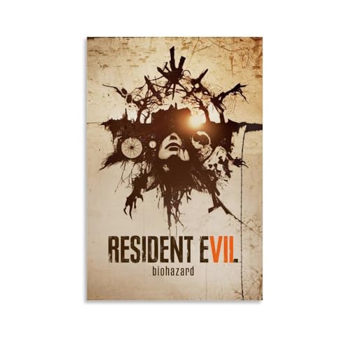 SEINEMBSC Resident Evil 7 Biohazard Spielposter auf Leinwand, Wandkunst, Gemälde, Wohnzimmer-Poster für Schlafzimmer, Dekoration, 40 x 60 cm von SEINEMBSC