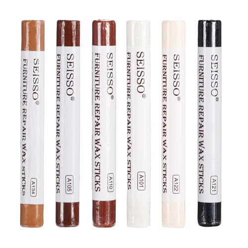 Holzrestaurierungs, SEISSO Holz Reparaturset, 6 Farben Holz Hartwachs Reparatur Kit, Möbel Reparatur Set zum Auffüllen und Reparieren von Kratzern und Löchern auf Möbeln und anderen Holzoberflächen Holzrestaurierungs, SEISSO Holz Reparaturset, 6 Farben Holz Hartwachs Reparatur Kit, Möbel Reparatur Set zum Auffüllen und Reparieren von Kratzern und Löchern auf Möbeln und anderen Holzoberflächen von SEISSO