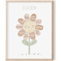 Poster A4 A3 Affirmationen Kinder Affirmationsposter Kinderzimmer Glaubenssätze Geschenk Einschulung Taufgeschenk von SEIUNIQUE