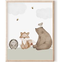 Poster Kinderzimmer Waldtiere Din A4 A3 Wandbilder Tierbild Tierposter Kinderposter Geschenk Für Jungen Und Mädchen Wandbild Deko Poster Kinderzimmer Waldtiere Din A4 A3 Wandbilder Tierbild Tierposter Kinderposter Geschenk Für Jungen Und Mädchen Wandbild Deko von SEIUNIQUE