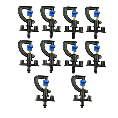 10 Stück Bewässerungsdüsen Micro Sprinkler Micro Rotating Sprinkler für die Bewässerung von Obstbäumen Sträucher Gewächshäuser Baumschulen Net Rooms(G-Type 180° Refractive Sprinkler Head) von SEIWEI