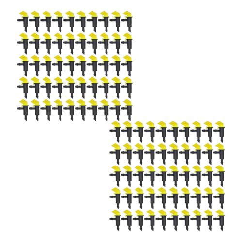 100 Stück Grüne Flagge Tropfstrahler Tropfstrahler 2L/H Strahler Sprinkler Tropfer Systemteile Verbinden 4mm/7mm Schlauch für Rasengemüsegarten von SEIWEI
