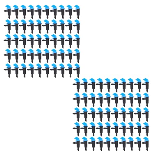 100 Stück Grüne Flagge Tropfstrahler Tropfstrahler 8L/H Strahler Sprinkler Tropfer Systemteile Verbinden 4mm/7mm Schlauch für Rasengemüsegarten von SEIWEI