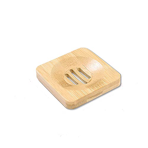 1PCS Bambus Seifenschalen, Handgemachte Bambus Holz Seifenhalter, Badezimmer Seifenschale, Natürliche Seifenschale, Natürliche Bambus Seifenhalter Holz, Quadrat von SEIWEI