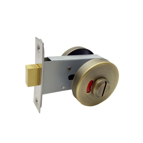 1stk Bronze, Öffentliche Toilette Privacy Indicator Lock Set, Badezimmer-Toilettenschloss mit Leerlaufverriegelung, Türriegel und Hebel für öffentliche Toiletten von SEIWEI