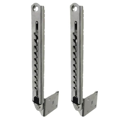 2 Stück Einstellbare Hebestange Scharniere, 10 Gang Weißes Zink Hebebügel Hardware Winkel Scharnier für Massage Couch Betten Schreibtisch Klappen Tische (Modell D) von SEIWEI