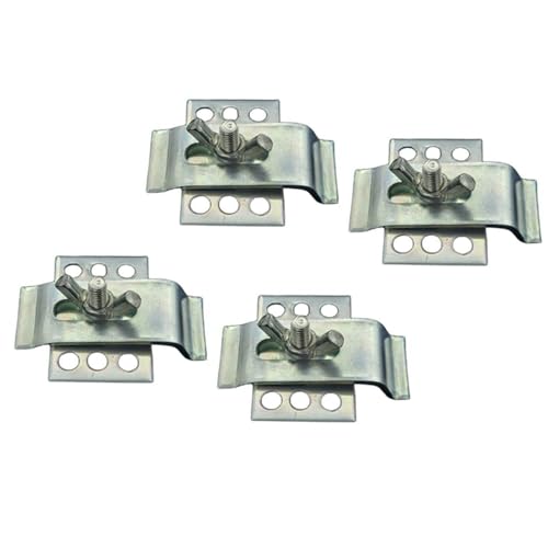 4 Stück Edelstahl Becken Waschbecken Clips, Hochleistungs Ersatz -Spülen Klammern Spülenzubehör Waschbecken Stützklemme Arbeitsplatten Installation und Reparaturskit Spüle Reparatur Kit - Quadrat von SEIWEI