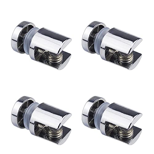4 Stück Glas-Regalträger verstellbare Glasregalhalterung verstellbare Glasregalhalterung Zinklegierung Wandhalterung Glasstütze für 8–10 mm Dicke Regalträger von SEIWEI