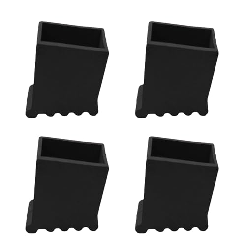 4 Stück Leiter Füße Abdeckung, Rutschfeste Gummi Leiterfüße Protektoren Gummipads Abdeckung für Ersatz Erweiterung Leiter Teile Zubehör (Schwarz, 30x50 mm) von SEIWEI