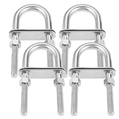 4 Stück U Bolzen, M5 M6 M8 M10 M12 Edelstahl 304 Bügelschraube Gewindebügel mit Mutter Platte 4 Stück U Bolzen, M5 M6 M8 M10 M12 Edelstahl 304 Bügelschraube Gewindebügel mit Mutter Platte von SEIWEI