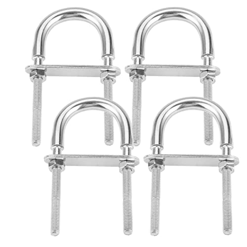 4 Stück U Bolzen, M5 M6 M8 M10 M12 Edelstahl 304 Bügelschraube Gewindebügel mit Mutter Platte 4 Stück U Bolzen, M5 M6 M8 M10 M12 Edelstahl 304 Bügelschraube Gewindebügel mit Mutter Platte von SEIWEI