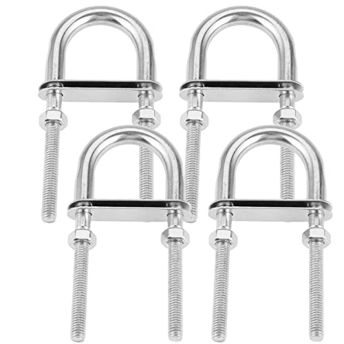 4 Stück U Bolzen, M5 M6 M8 M10 M12 Edelstahl 304 Bügelschraube Gewindebügel mit Mutter Platte von SEIWEI