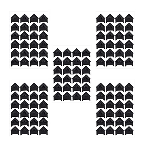 5 Blatt Schwarz Fotoecken Selbstklebend, Fotoecken Foto Ecken, DIY Album Corner Aufkleber für Scrapbook Deko, Fotoalbum, Tagebuch Dekoration von SEIWEI