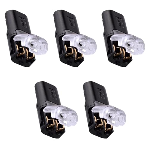 5 Stück LED Kabel Steckverbinder Stecker, 2-Polig Doppeldraht-Steckverbinder für AWG 20-24 Gauge Kabeldrähte von SEIWEI