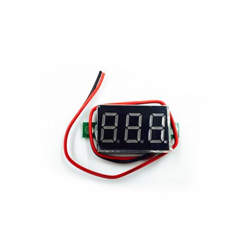 5 Stücke Mini Digital Voltmeter, 0,28 Zoll LED DC 2,5 V-30V Voltmeter Messgerät Spannungsprüfer Messgerät (Grün) von SEIWEI