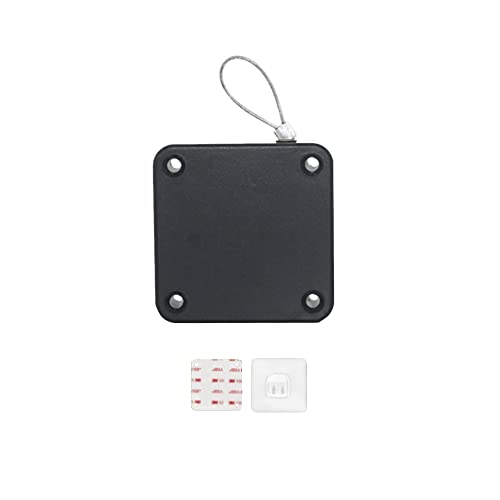 Automatischer Türschließer, Stanzfreier Automatischer Sensor Türschließer mit Stahlkordelzug für Haus, Büro, Hotel, Zimmertüren, Holztüren, Innentüren (Schwarz, 1000G) von SEIWEI