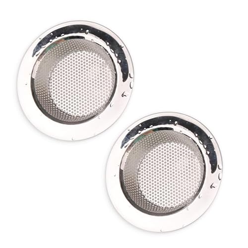 Edelstahl Küchenspüle Sieb Stopper, 113mm Waschbecken Abflusssieb für Badezimmer Küche Dusche, 2er Pack von SEIWEI