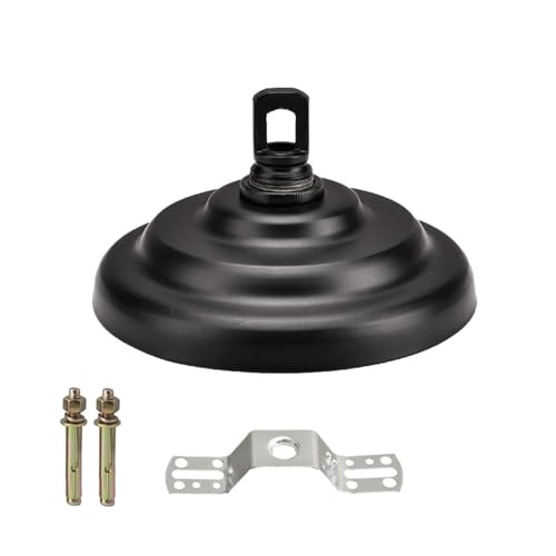 Hängeleuchte Baldachin Halterung, 50kg Maximalgewicht Heavy Duty Baldachin Kit für hängende Laterne, Pflanzenkorb, Obstkorb (Schwarz) von SEIWEI