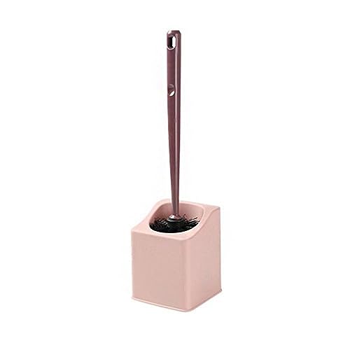Klobürste Halter Set für Bad und Toilette, Toilettenbürstenhalter mit Verlängerter Griff- Rosa von SEIWEI