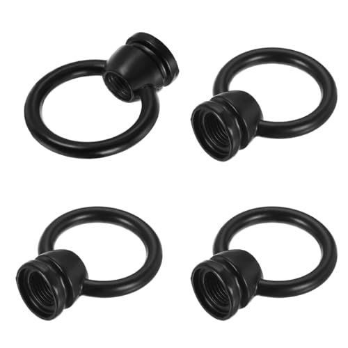 M10 Augenmutter, Schwarz Ringmutter Ösenschraube Ringösen Hardware Ringmuttern Anschlusszubehör [4er Pack] von SEIWEI