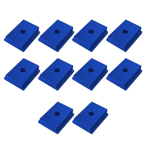 M6 T-Schiene Gleitmuttern, T-nutmuttern Stecknuss T-Nut-Mutter aus Aluminiumlegierung, Holzbearbeitungswerkzeuge (10er Pack, blau) von SEIWEI