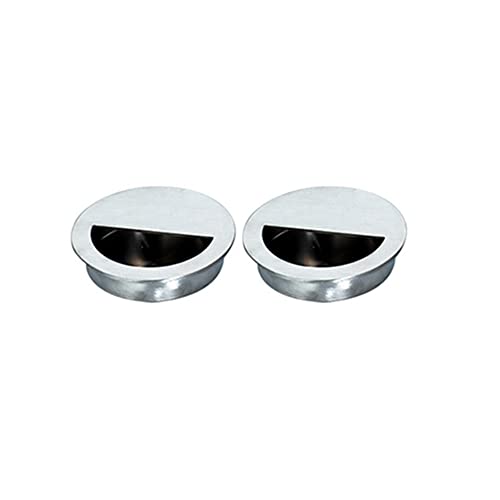 Muldengriff Rund Edelstahl 6.5cm Silber Griffmulde Einlassgriff mit Befestigungsschrauben Möbelgriff Muschelgriff für Kabinett Schubladen Schrank Kleiderschrank, 2er Pack Muldengriff Rund Edelstahl 6.5cm Silber Griffmulde Einlassgriff mit Befestigungsschrauben Möbelgriff Muschelgriff für Kabinett Schubladen Schrank Kleiderschrank, 2er Pack von SEIWEI