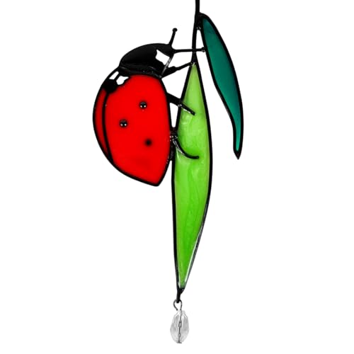 Niedliche Marienkäfer Sonnenfänger Fenster-Hänger aus Buntglas 22cm Wandkunstelement Frühling Sommer Fensterbehang Fenster Frühling Sommer Home Decor Niedliche Marienkäfer Sonnenfänger Fenster-Hänger aus Buntglas 22cm Wandkunstelement Frühling Sommer Fensterbehang Fenster Frühling Sommer Home Decor von SEIWEI