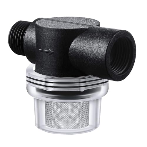 SEIWEI 1 Stück Wasserpumpen-Sieb Gartenschlauch-Sieb Inline-Wasserfilter Wasserrohr-Sieb mit 50 Mesh-Edelstahl-Filter-Sieb für Gartenbewässerung, Gartenteich-Pool von SEIWEI