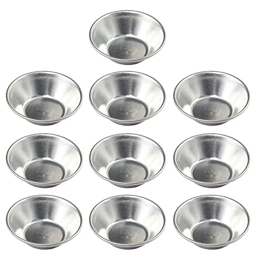 SEIWEI 10 Stück Aluminium Puto Cup Form, Folie Kuchenformen für kleine Kuchen Torten Muffin Cupcakes, Runde Ei Tart Tins Form, Mini Ei Tart Cases für Backen und Kochen SEIWEI 10 Stück Aluminium Puto Cup Form, Folie Kuchenformen für kleine Kuchen Torten Muffin Cupcakes, Runde Ei Tart Tins Form, Mini Ei Tart Cases für Backen und Kochen von SEIWEI
